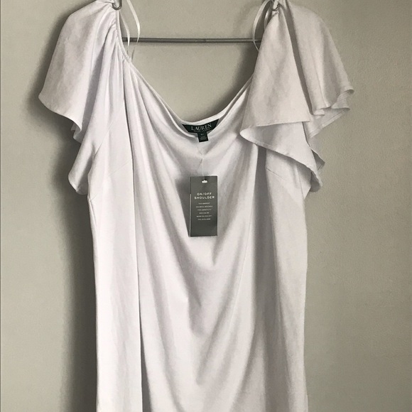 Ralph Lauren Tops - Ralph Lauren On/Off the shoulder shirt